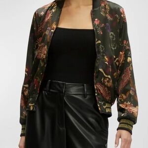 Robert Graham Multicolor Floral Bomber Jacket